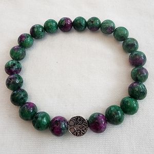 Ruby zoisite 8 mm bracelet
